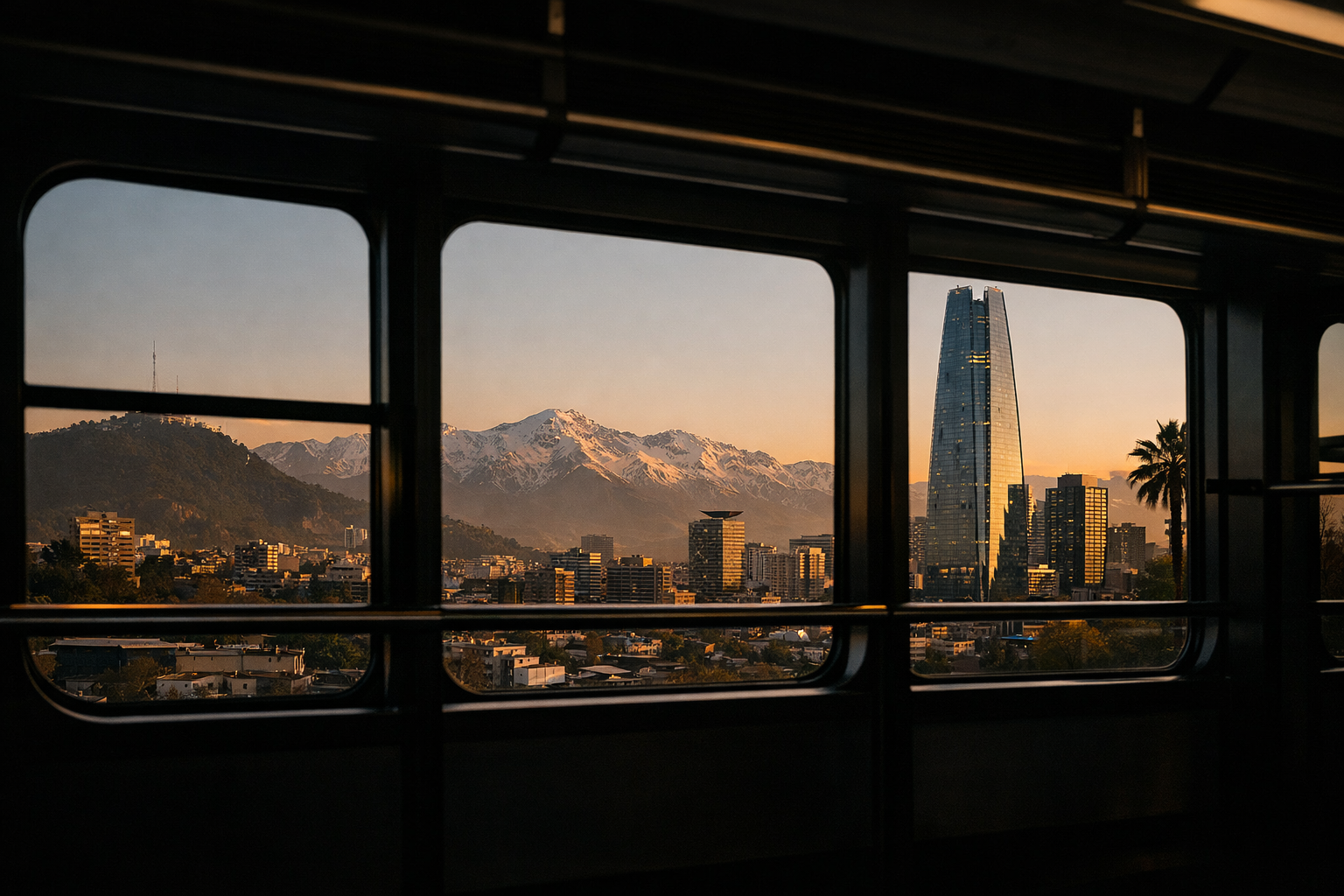 Vista de Santiago desde el metro