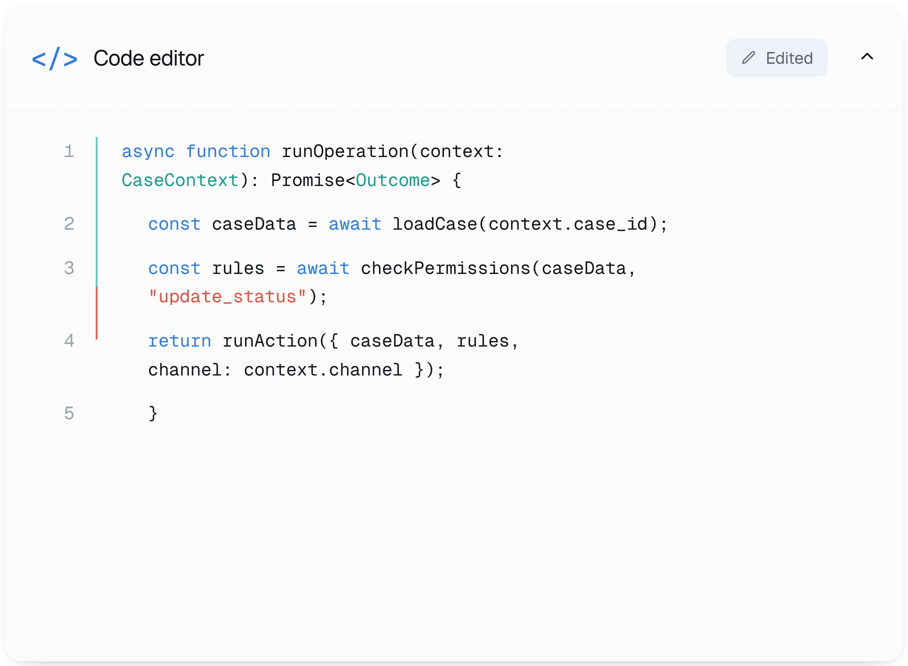 Code and technical integration of one of the agent's tools