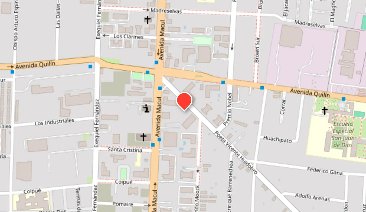 Map of Macul and Quilín